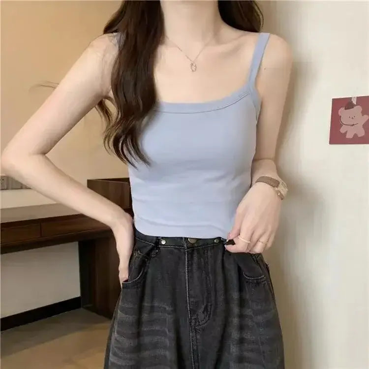Crop Top Women Sexy Sleeveless Tops Fashion Female Underwear Lady’s Camisole Girl Basic T-shirt Vest Lingerie Bras Tube