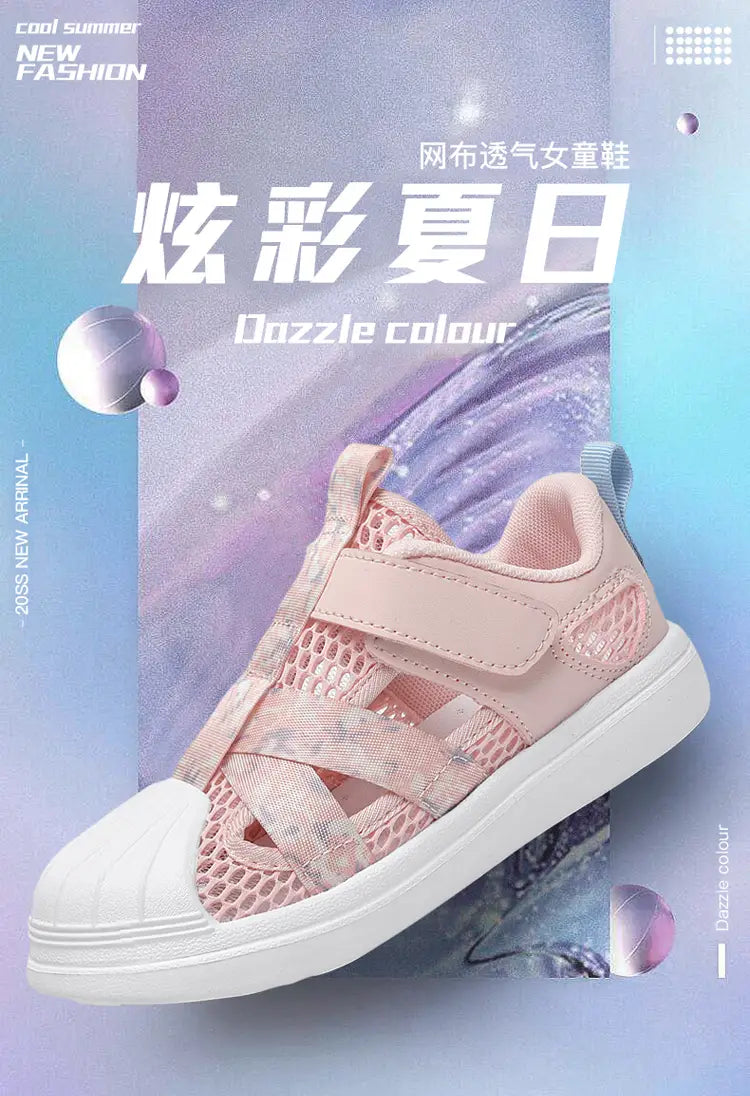 Beautiful Shoe’s Summer Girls Casual Shoes Light Mesh Breathable Sneakers Children Autumn Tenis Cute Female Sport