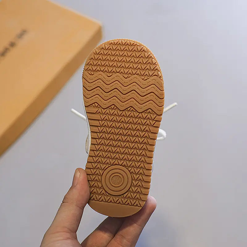 Beautiful Shoe’s Children Genuine Leather Sneakers Baby Quality Casual Shoes Boys Anti-slip Sport Shoes Girls Candy