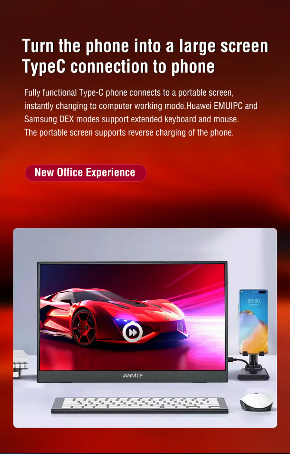 14 Inch Portable Touch Monitor Non-touch optional 16:10 400cd/m2 Gaming Computer Expand Display For XBox PS4/5 Switch