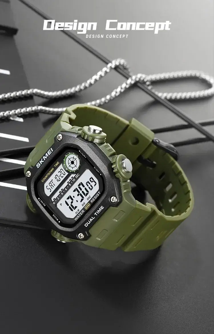 SKMEI 2126 Digital Sports Watch 50m Waterproof Countdown Alarm