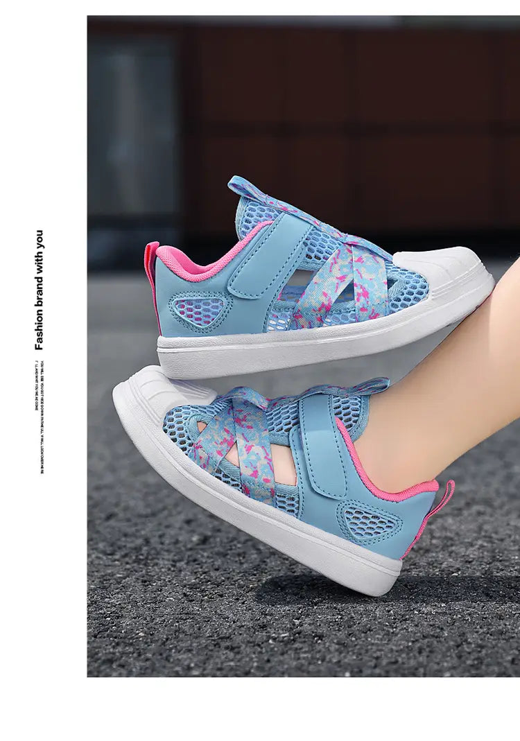 Beautiful Shoe’s Summer Girls Casual Shoes Light Mesh Breathable Sneakers Children Autumn Tenis Cute Female Sport