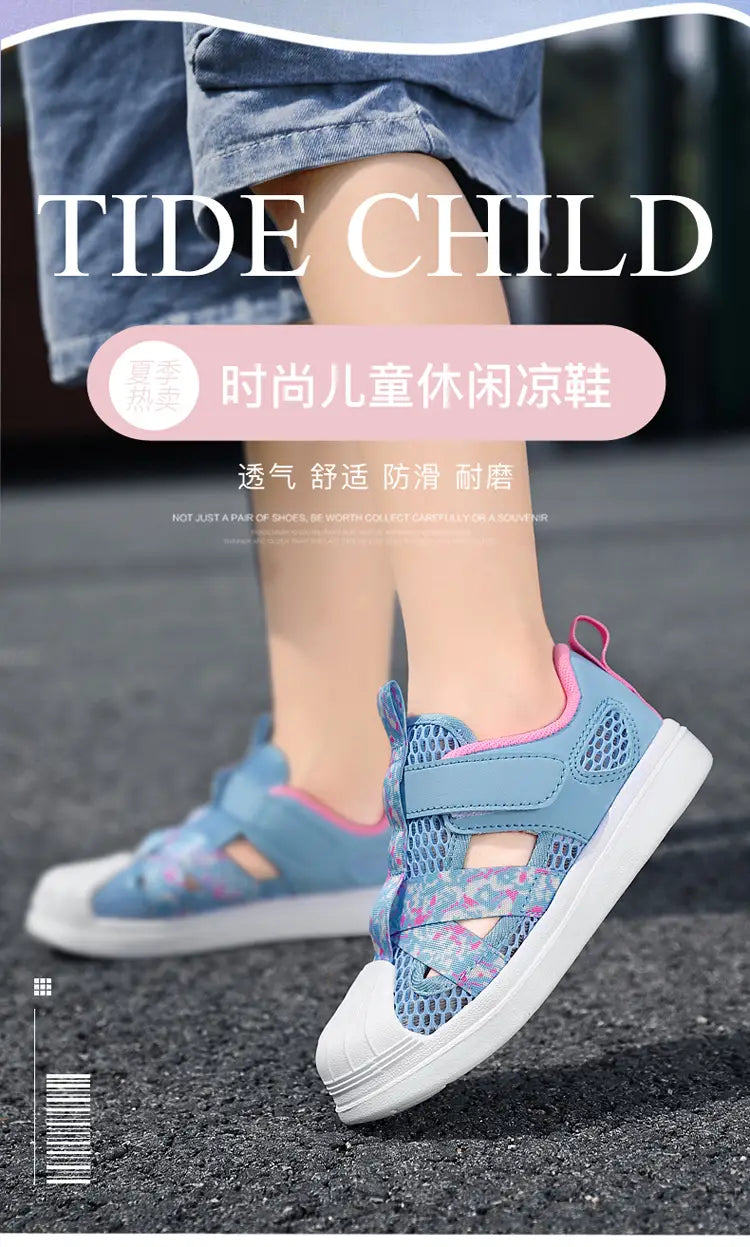 Beautiful Shoe’s Summer Girls Casual Shoes Light Mesh Breathable Sneakers Children Autumn Tenis Cute Female Sport