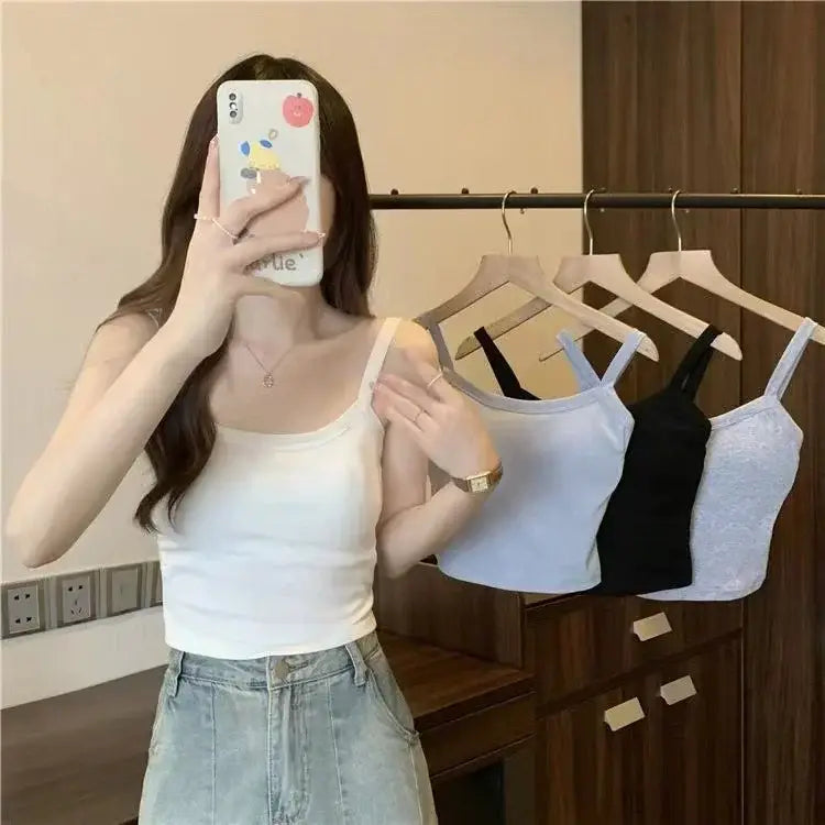 Crop Top Women Sexy Sleeveless Tops Fashion Female Underwear Lady’s Camisole Girl Basic T-shirt Vest Lingerie Bras Tube