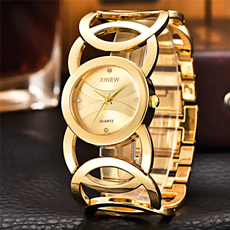 Montre Luxury Brand Lady Gold Watches Full Stainless Steel Magic Women Bracelet Zegarki Damskie Znanych Marek Montre