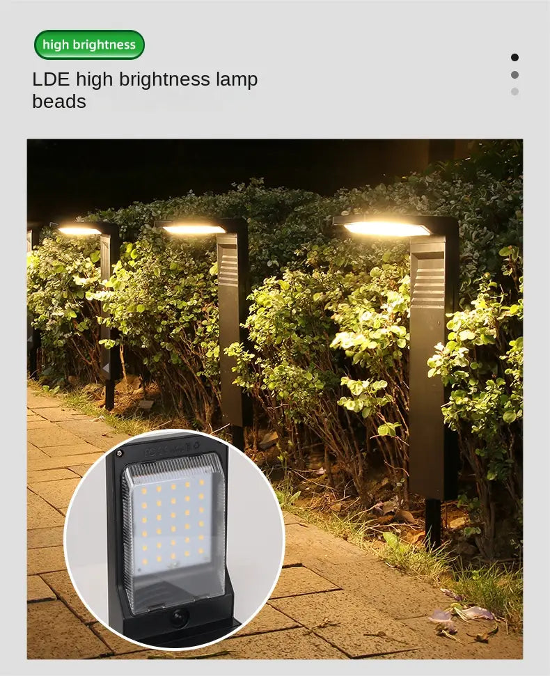 Solar Courtyard Lights Household Outdoor Landscape Lights Park Road Waterproof Lawn Lights Garden Floor Plug-in Lights