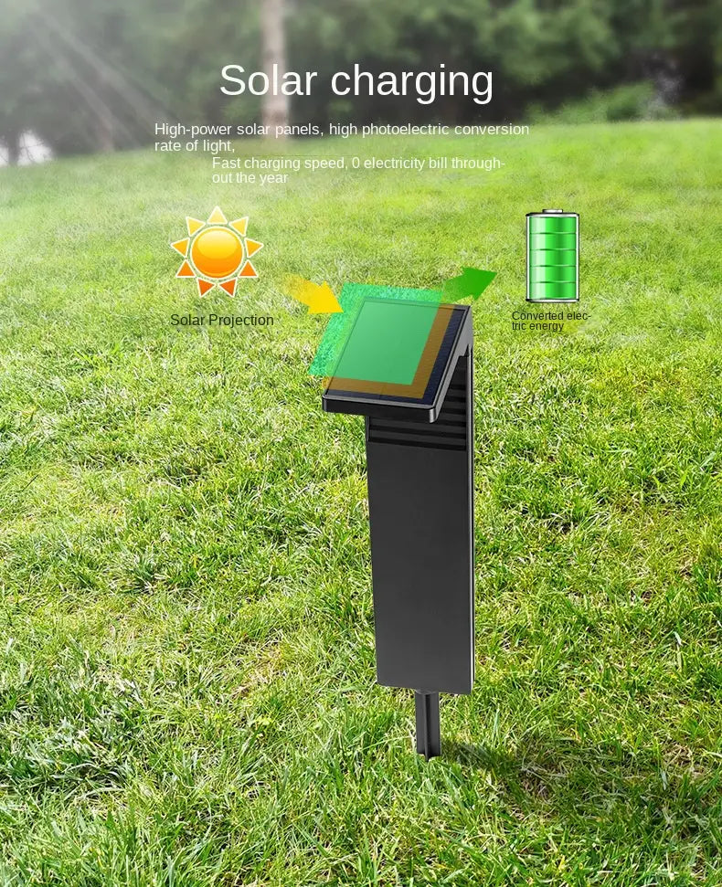 Solar Courtyard Lights Household Outdoor Landscape Lights Park Road Waterproof Lawn Lights Garden Floor Plug-in Lights