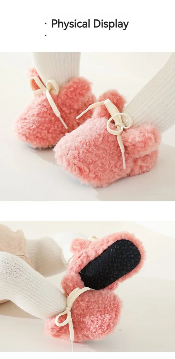 Beautiful Shoe’s Baby Shoes Winter Baby Boy Girl Booties Fluff Soft Toddler Shoes First Lamb Cashmere Anti-Slip Warm