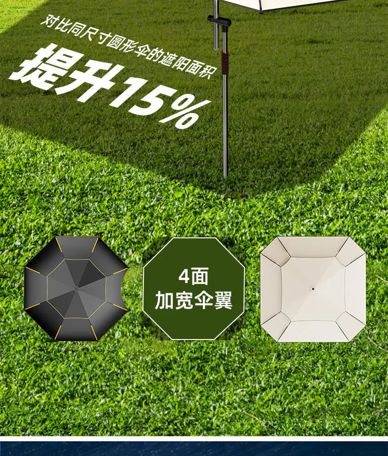 New 2.0-2.6M Fishing Parasol Innovative Octagonal Sunshade Umbrella Outdoor Portable Camping Fishing umbrella Big Beach