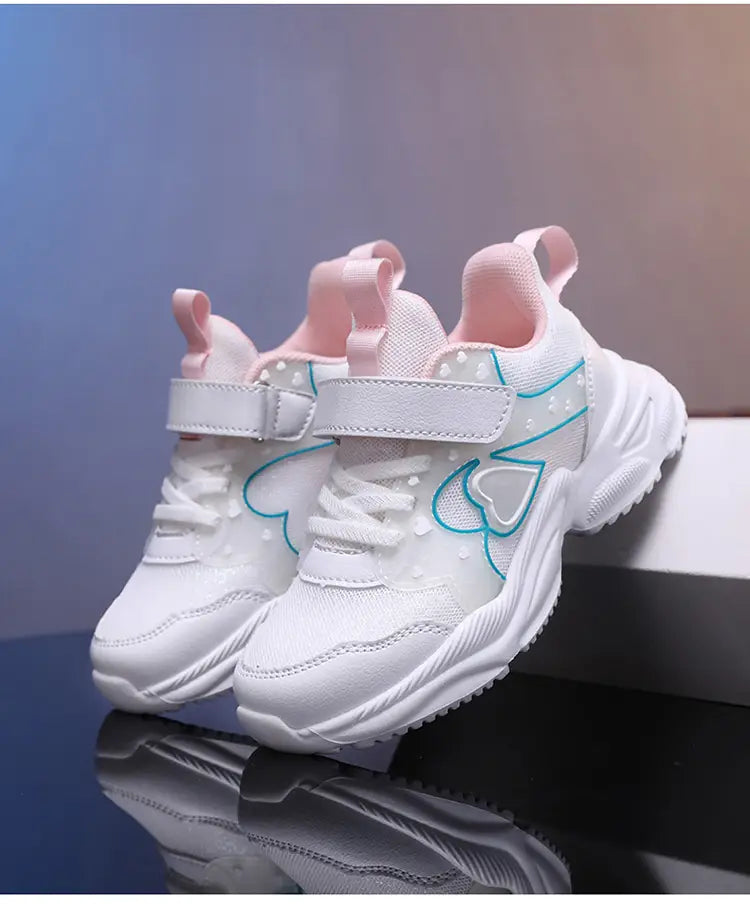 Beautiful Shoe’s Girls Sport Shoes Waterproof Running Shoes Kids Sneakers Tenis Infantil Pink Breathable Antislip