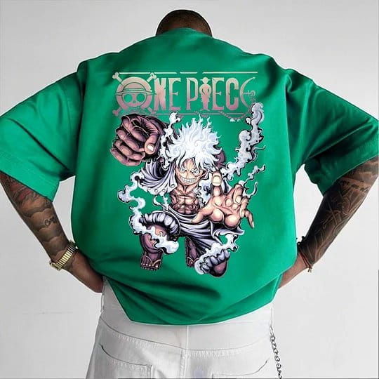ONE PIECE Japanese Anime Men’s T-shirt Monkey D. Luffy Summer Cotton Boy Children’s Parent-child Clothing Harajuku