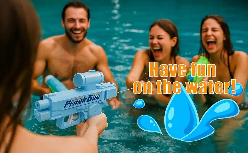Prank Water Gun 2 Way Non Electric Pistol High-pressure Two Sided Automatic Shooting Water Beach Toy Gun For kid