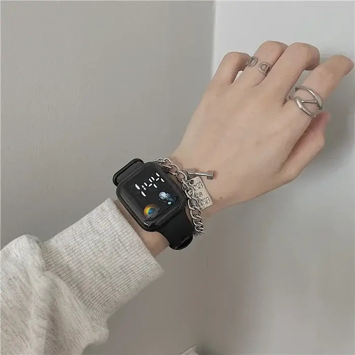 Digital LED Sports Wristwatch for Men and Women