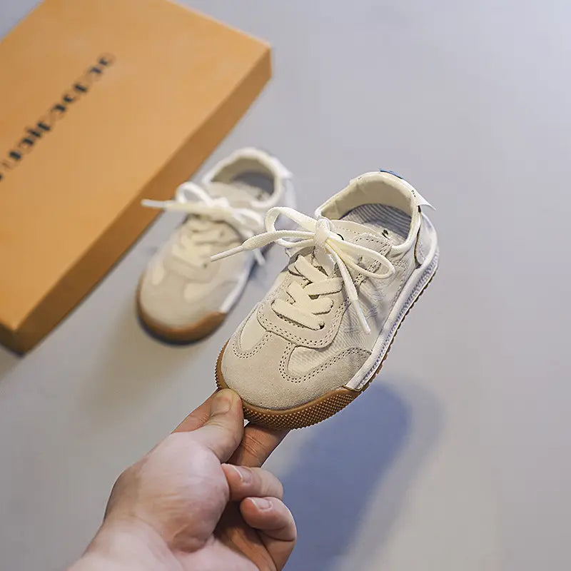 Beautiful Shoe’s Children Genuine Leather Sneakers Baby Quality Casual Shoes Boys Anti-slip Sport Shoes Girls Candy
