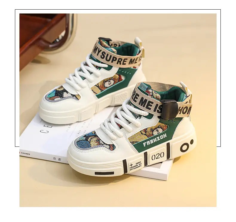 Beautiful Shoe’s New Classic Leather Shoes Kids Shoes Girls Sneakers Boys Shoes Fashion Casual Running Sneakers Walking