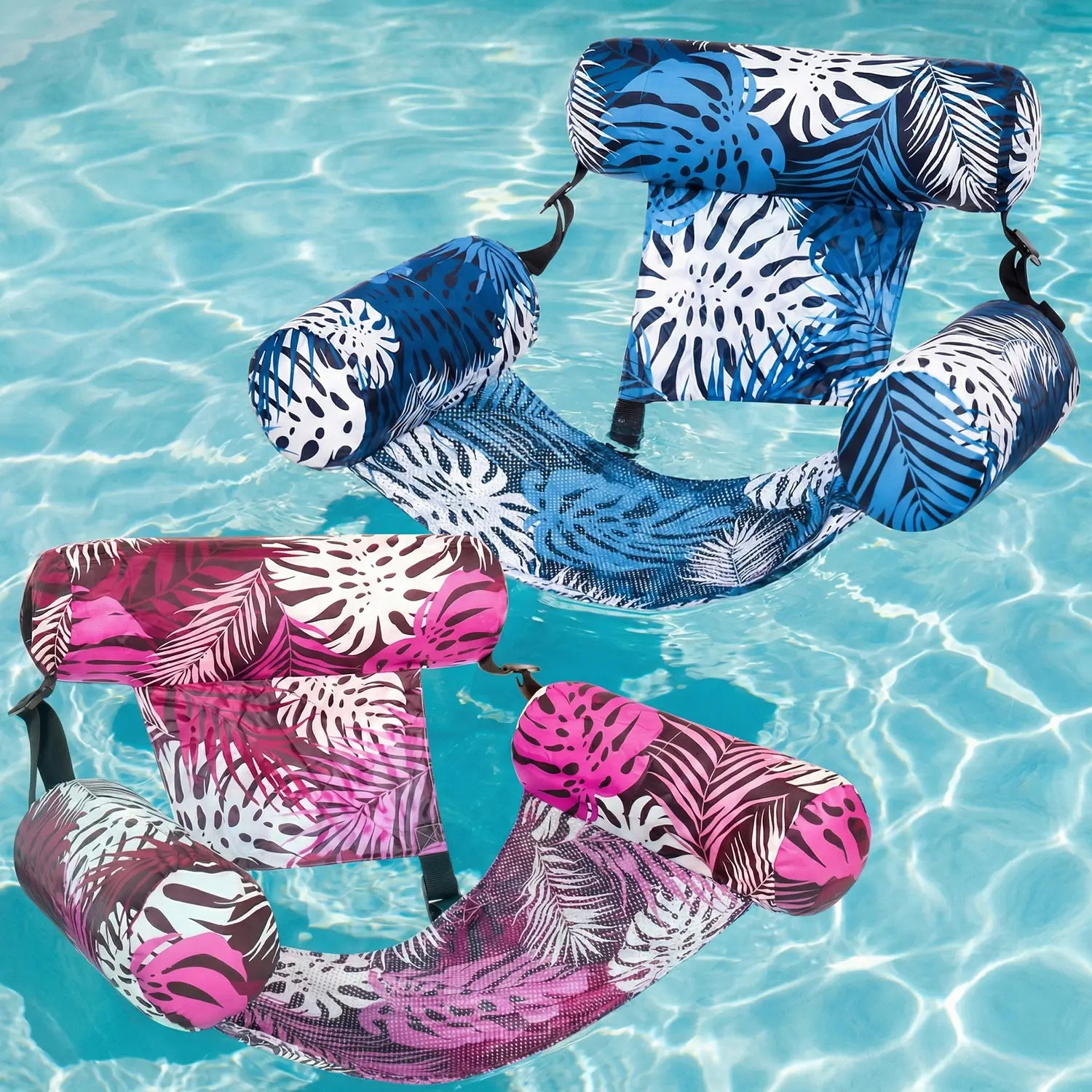 1-Pack SYNCFUN Heavy-Duty Inflatable Pool Chairs & Noodles – Blow-Up Lounge for Adults Lake Beach Backyard Parties