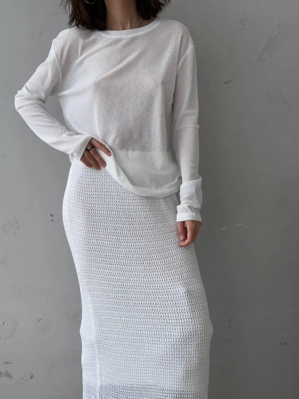 Hirsionsan 2025 Basic soft T Shirts Women Summer autumn Long Sleeves Loose Bottom Tees Ladies Casual Knitted Soft Woman