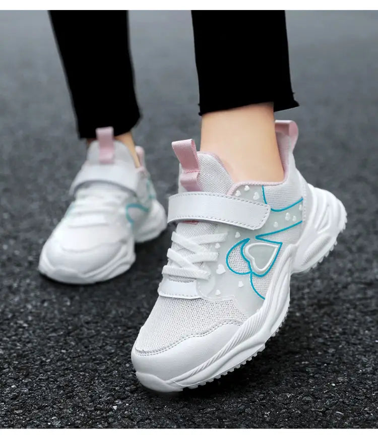 Beautiful Shoe’s Girls Sport Shoes Waterproof Running Shoes Kids Sneakers Tenis Infantil Pink Breathable Antislip