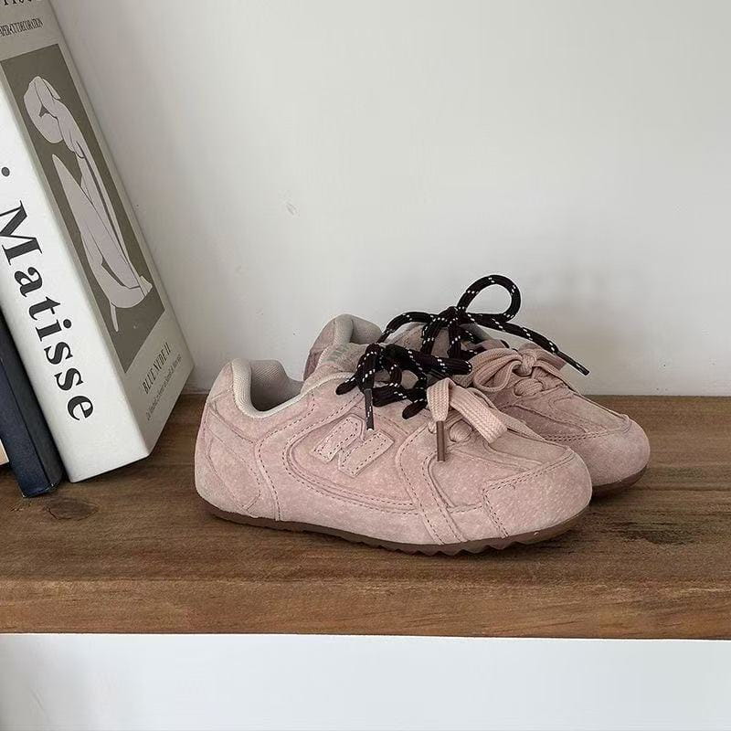Beautiful Shoe’s Autumn Children’s Boys Girls Microfiber Leather Thin Bottom Running Shoes Kid Toddler Two-tone