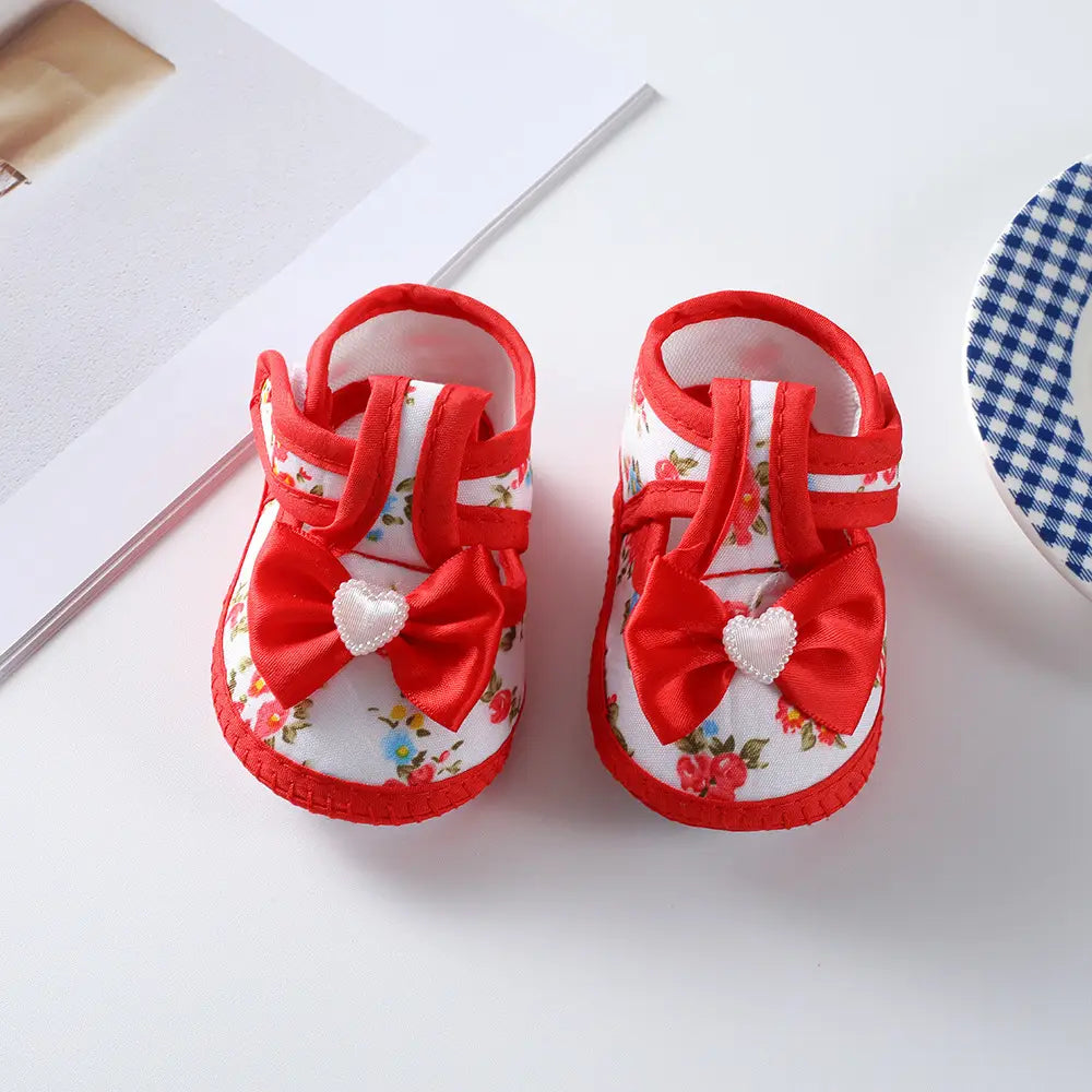 Beautiful Shoe’s Newborn Baby Boy Girls Shoes Spring Autumn Lovely Floral Embroidery Anti-Slip Sneaker Crib Shoes Soft