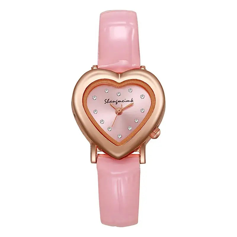 Montre Luxury Watch Women Quartz Leather Watches Heart Ladies Wristwatch Rhinestone Dress Clock Gift Reloj Mujer Montre