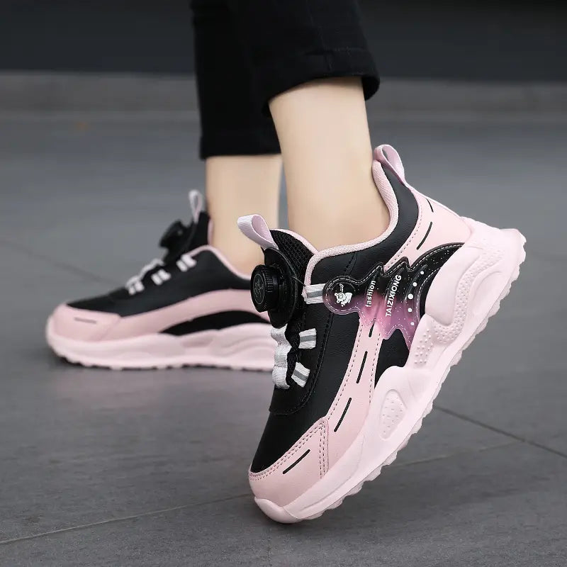 Beautiful Shoe’s Children Sneaker Boys Casual Shoes Leather Student Walking Shoes Kids Non-slip Lightweight Girls