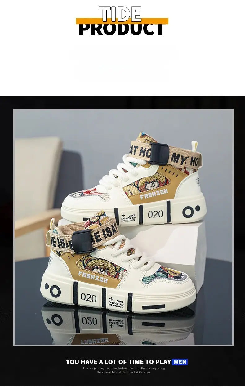 Beautiful Shoe’s New Classic Leather Shoes Kids Shoes Girls Sneakers Boys Shoes Fashion Casual Running Sneakers Walking
