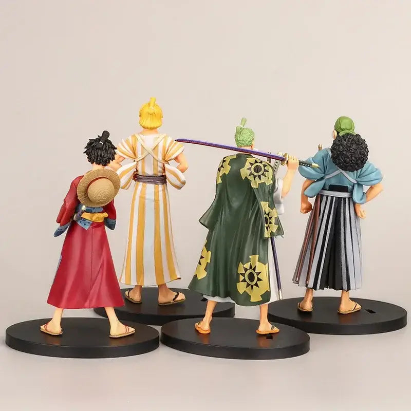 18cm One Piece Anime Figure Luffy Zoro Chopper Nami Action Figure Land of Wano Toys for Kids Gift Collectible Model