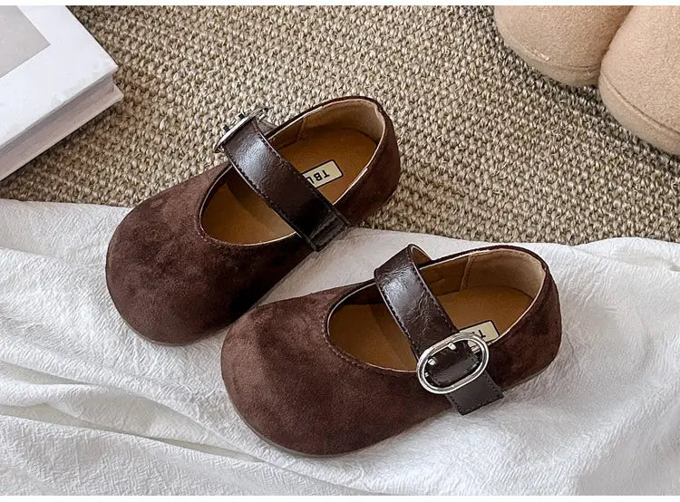 Beautiful Shoe’s Fashion Leopard Print Kid Shoe2026spring New Cute Girl Shoe Retro Princess Shoe Brand Girl Leather