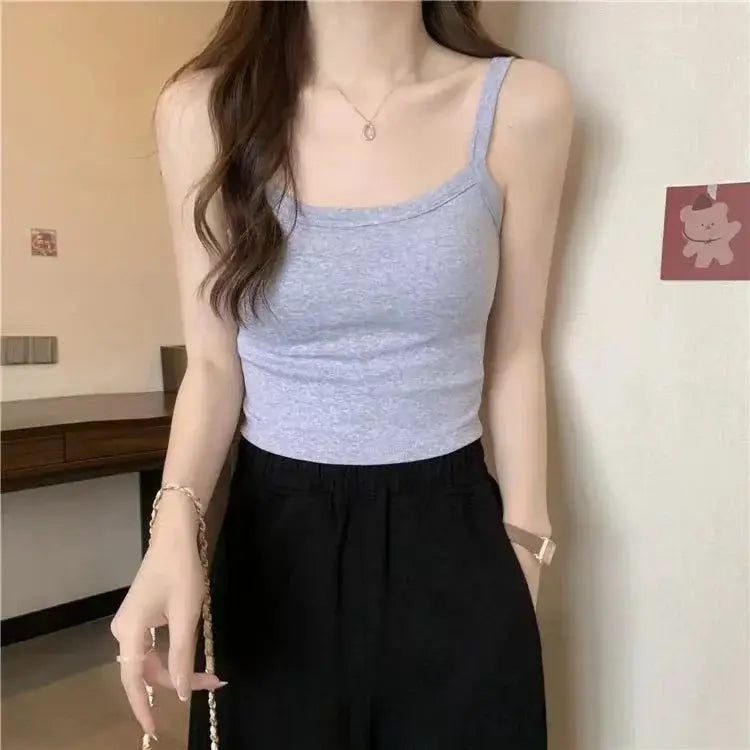 Crop Top Women Sexy Sleeveless Tops Fashion Female Underwear Lady’s Camisole Girl Basic T-shirt Vest Lingerie Bras Tube