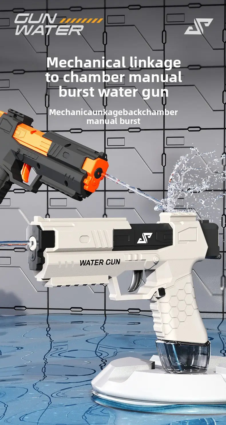 Manual Burst Water Gun for Children High Pressure Non Electric Water Pistol for Kids Summer Outdoor Beach Pool Water