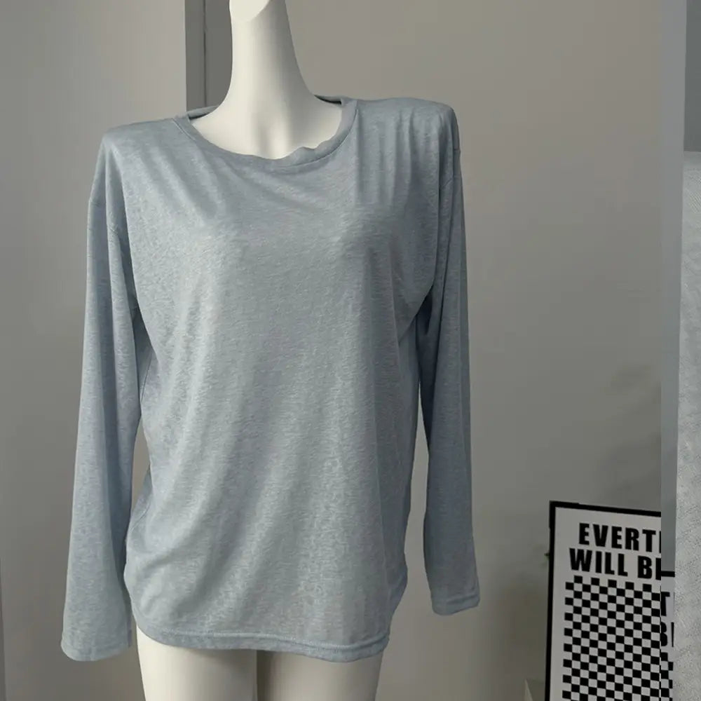 Hirsionsan 2025 Basic soft T Shirts Women Summer autumn Long Sleeves Loose Bottom Tees Ladies Casual Knitted Soft Woman