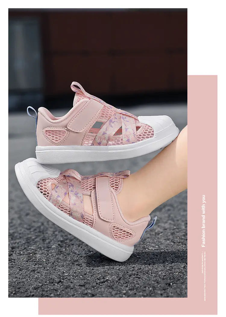 Beautiful Shoe’s Summer Girls Casual Shoes Light Mesh Breathable Sneakers Children Autumn Tenis Cute Female Sport