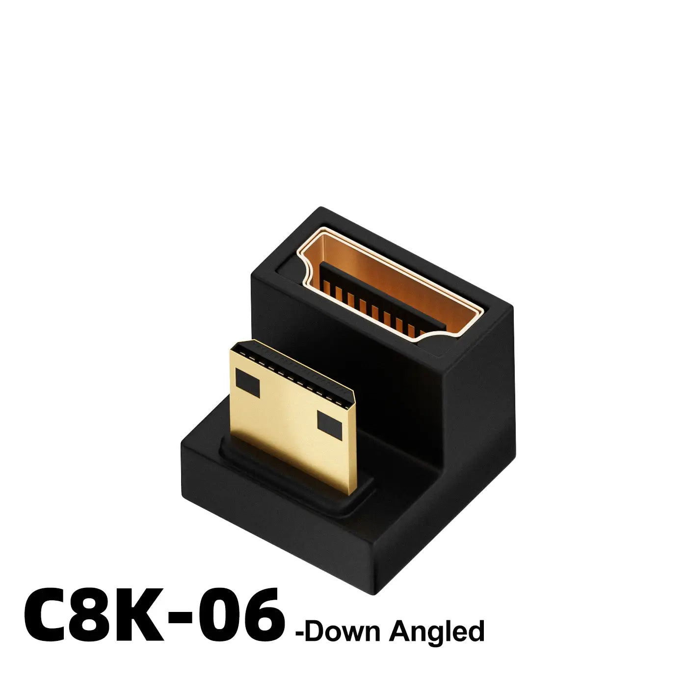 HDMI-Compatible Adapter 90 270 Degree Right Angle Male to Female Converter 8K HD Connector Mini / Micro HDMI-compatible