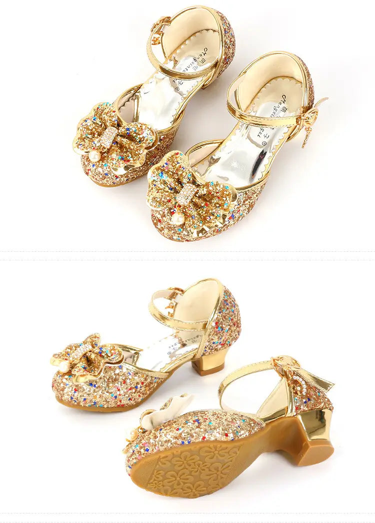 Beautiful Shoe’s ULKNN Flower Children Sandals Summer Beach Princess Girl Shoes for Kids Glitter Wedding Party sandalia