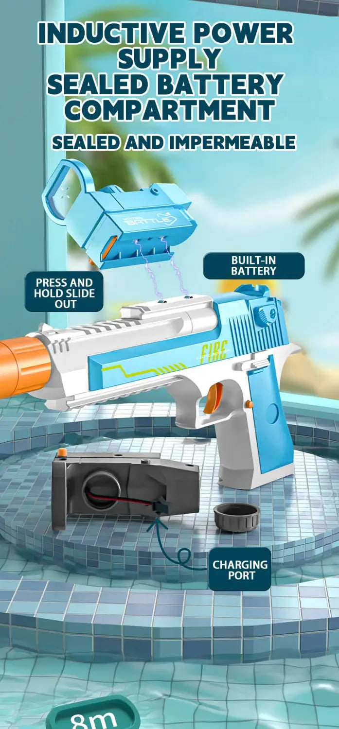 New Water Gun Electric Pistol Shooting Toy Full Automatic Summer Beach Toy For Kids Children Boys Girls Adults pistolet
