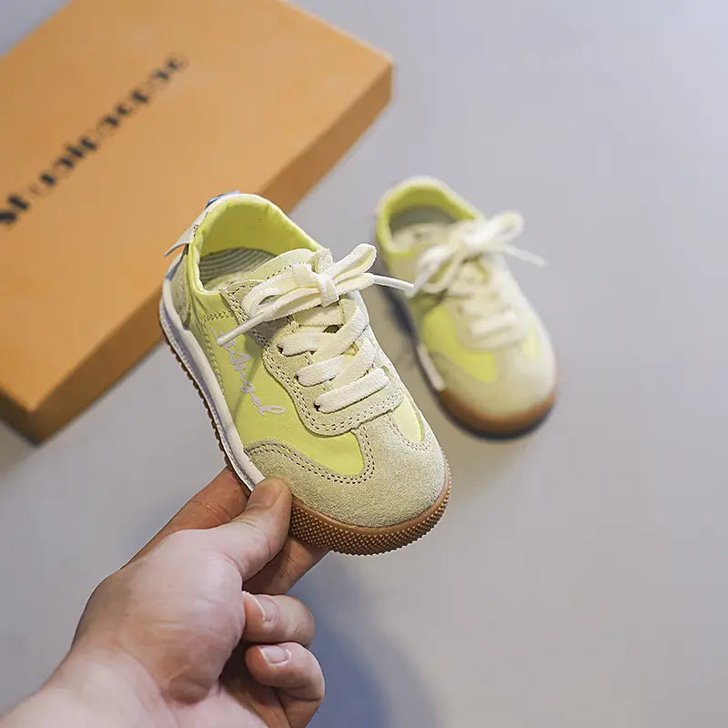 Beautiful Shoe’s Children Genuine Leather Sneakers Baby Quality Casual Shoes Boys Anti-slip Sport Shoes Girls Candy