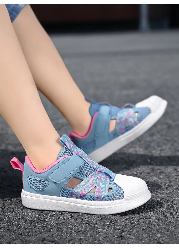 Beautiful Shoe’s Summer Girls Casual Shoes Light Mesh Breathable Sneakers Children Autumn Tenis Cute Female Sport
