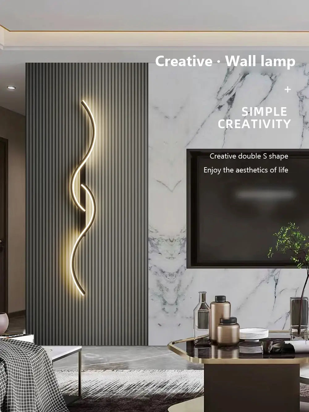 Modern LED Wall Lamp Minimalist Led Light Bedroom Bedside Long Strip Wall Sconces Living Room Home Indoor Lighting