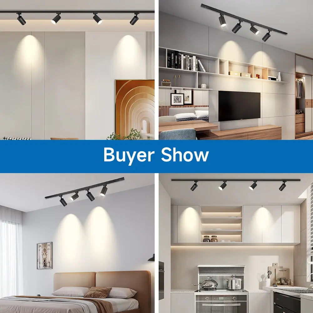 GU10 LED Track Light Full Sets Ceiling Lghting Indoor kitchen Lamp Led Spotlight for Living Room Store Decor Ceiling