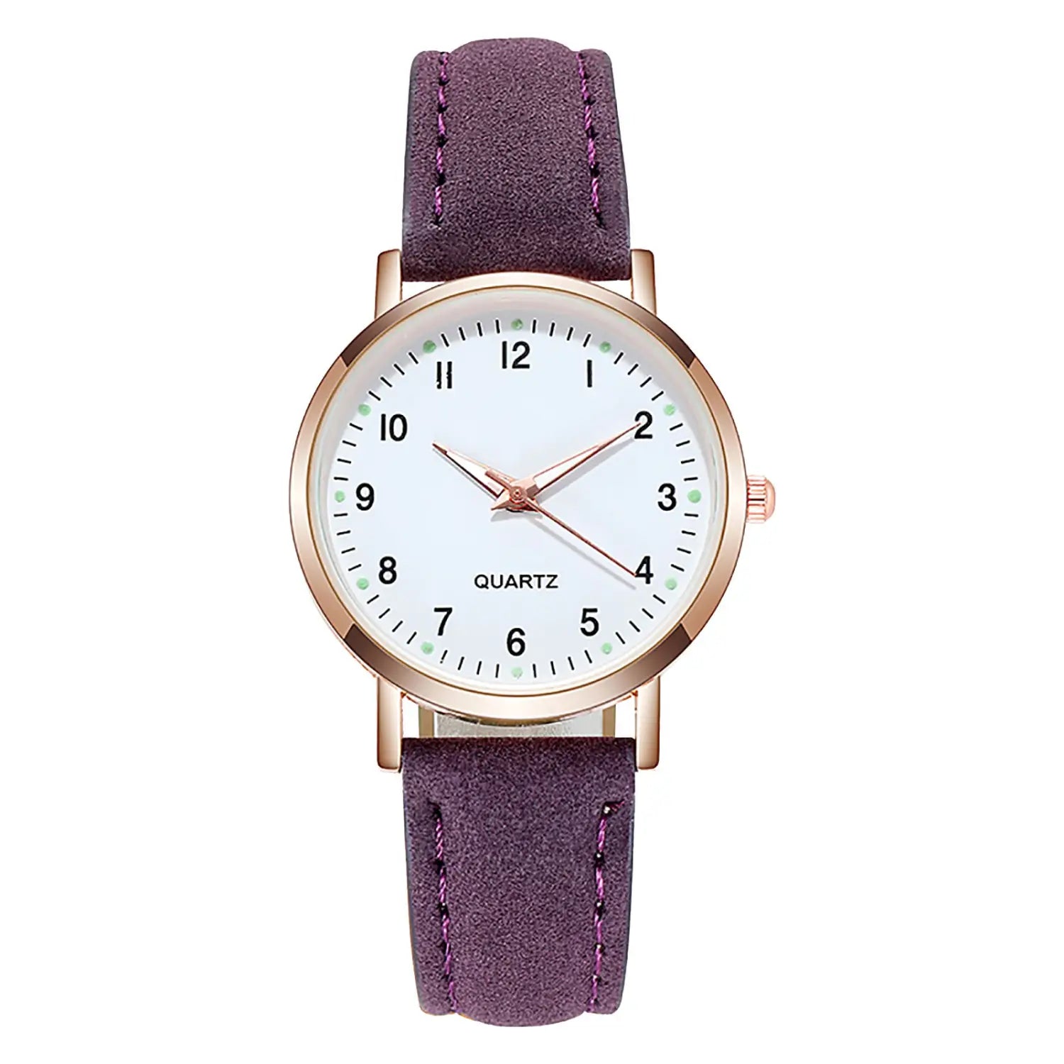 Montre Elegant Luminous Quartz Leather Watch for Women