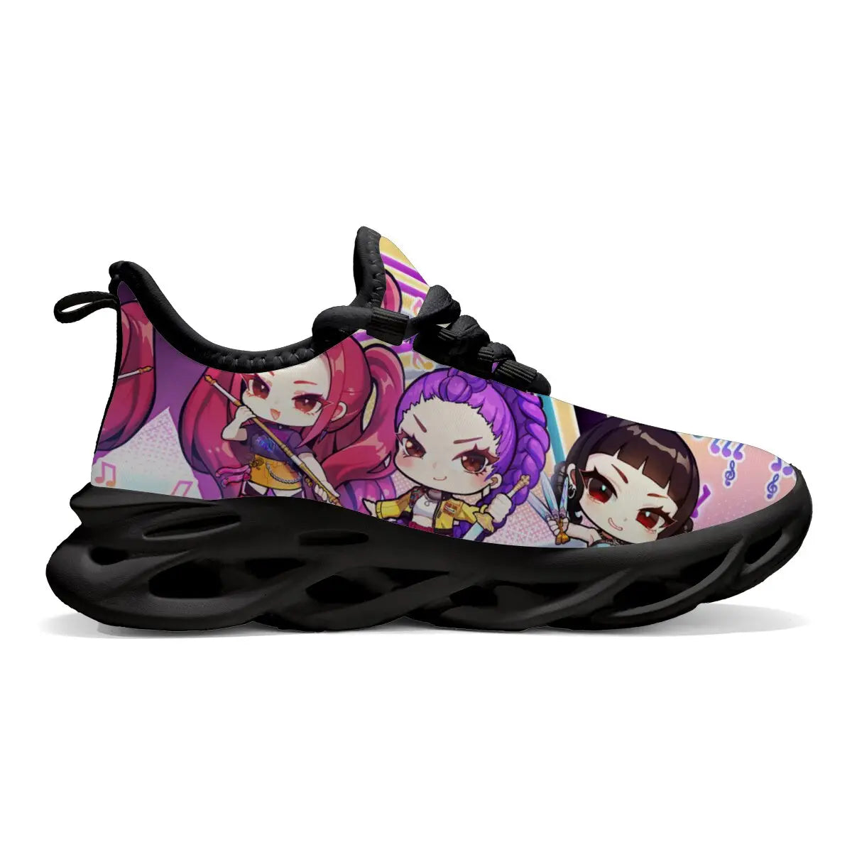 Beautiful Shoe’s Children’s Casual Shoes Cartoon Girls Music Notes Print Casual Sports Sneakers Casual Running Shoes