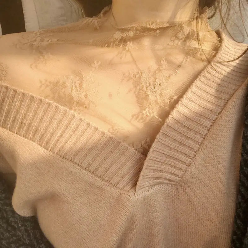 Sexy Women Mesh T-Shirts Transparent Lace Blouse Long Sleeve See Through Tops For Women Bottoming Shirt Sheer Tees Body