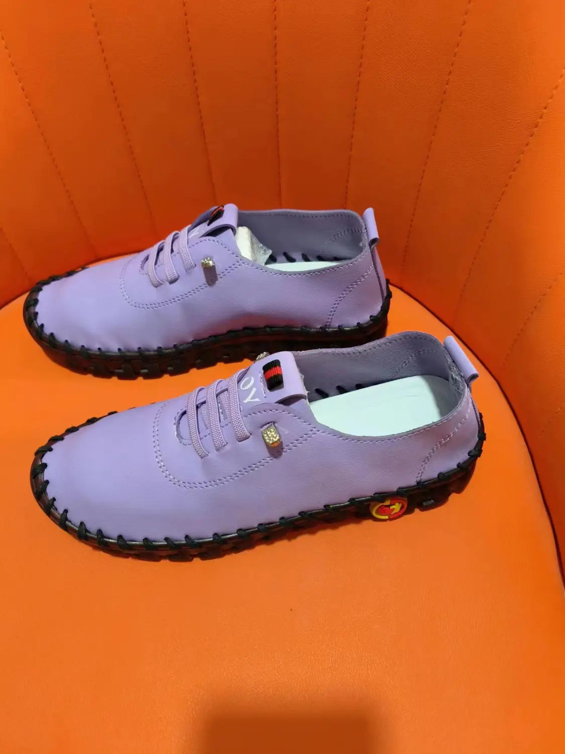 Beautiful Shoe’s Sneakers Women Shoes Loafers Lace Up Leather Flat New Spring 2025 Casual comfortable Mom Shoe Mujer