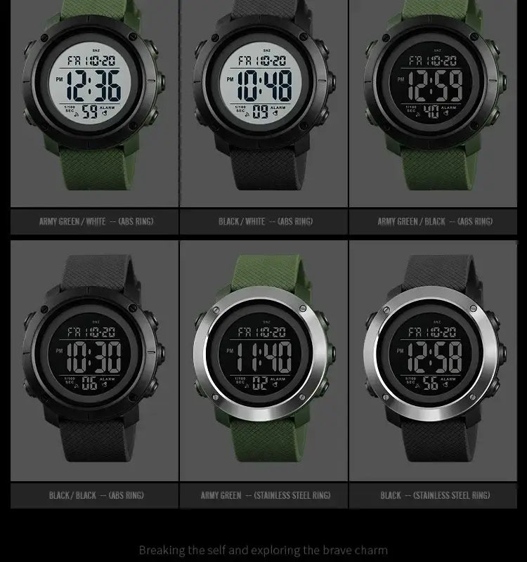 Montre SKMEI Digital Sport Watch Waterproof Chronograph Alarm Men Timepiece