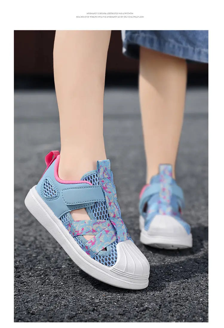 Beautiful Shoe’s Summer Girls Casual Shoes Light Mesh Breathable Sneakers Children Autumn Tenis Cute Female Sport