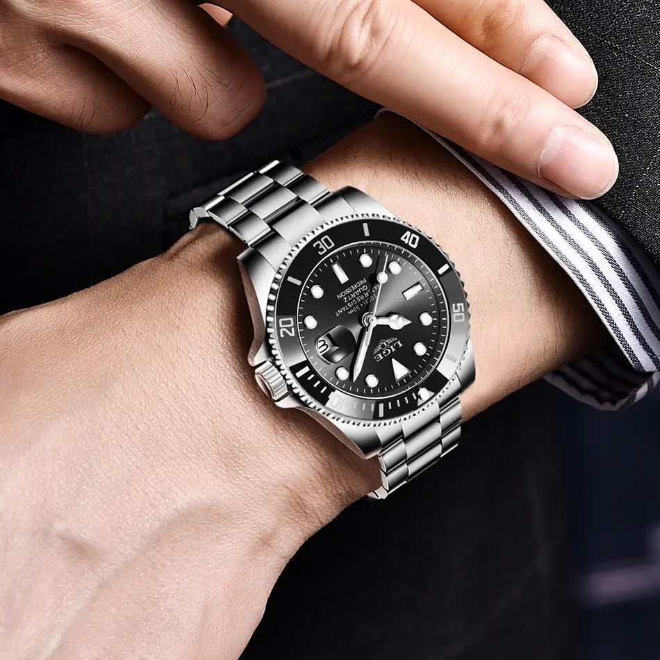 Montre LIGE Watch For Men Top Brand Luxury Fashion Men Watch Casual Business Waterproof Chronograph Quartz Wristwatches