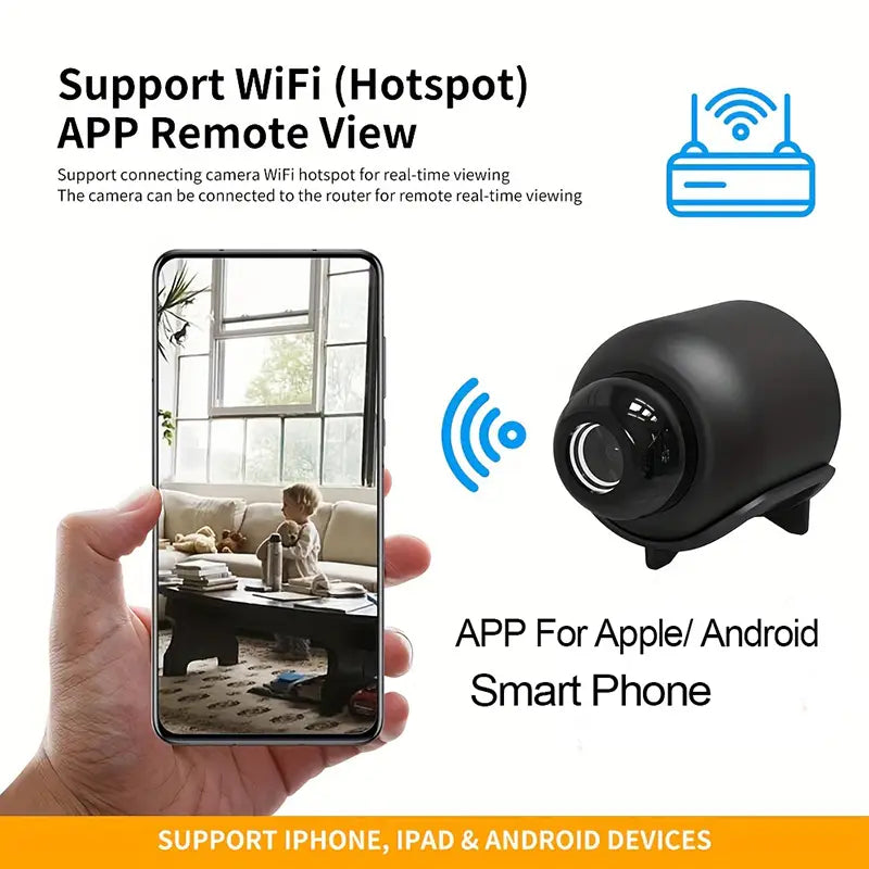 New X5 Mini Camera 1080P Clear Night Vision Lightweight Portable Premium Cams Motion Detection Wireless WiFi