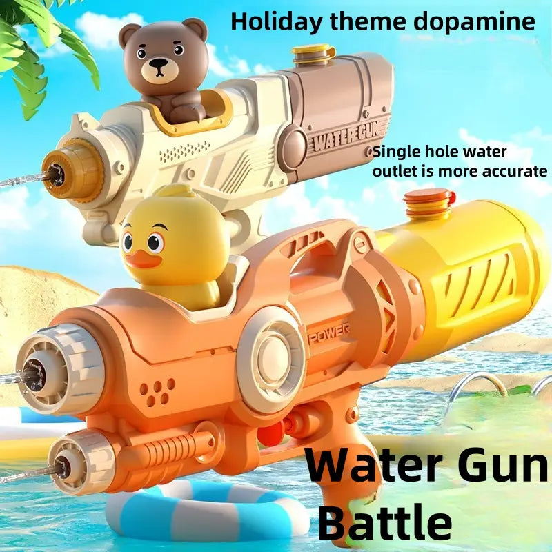 Cartoon style cute and fun single nozzle water gun cute and fun little ducks and bears very suitable for outdoor beach