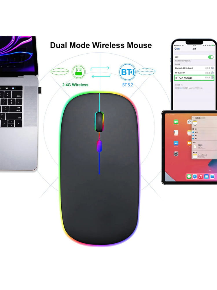 Silent Bluetooth Mouse Marcaron Computer Laptop Optical Mouse Wireless for iPad Samsung Xiaomi Lenovo Tablet Universal